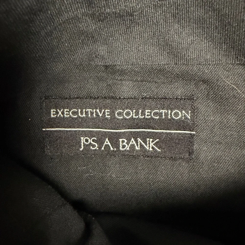 Jos. A. Bank Executive Collection Mens 40R Wool Pleated Cuffed Dress Pants Gray